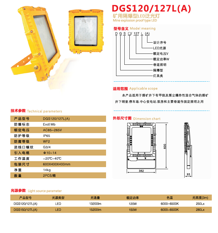 礦用隔爆型LED泛光燈